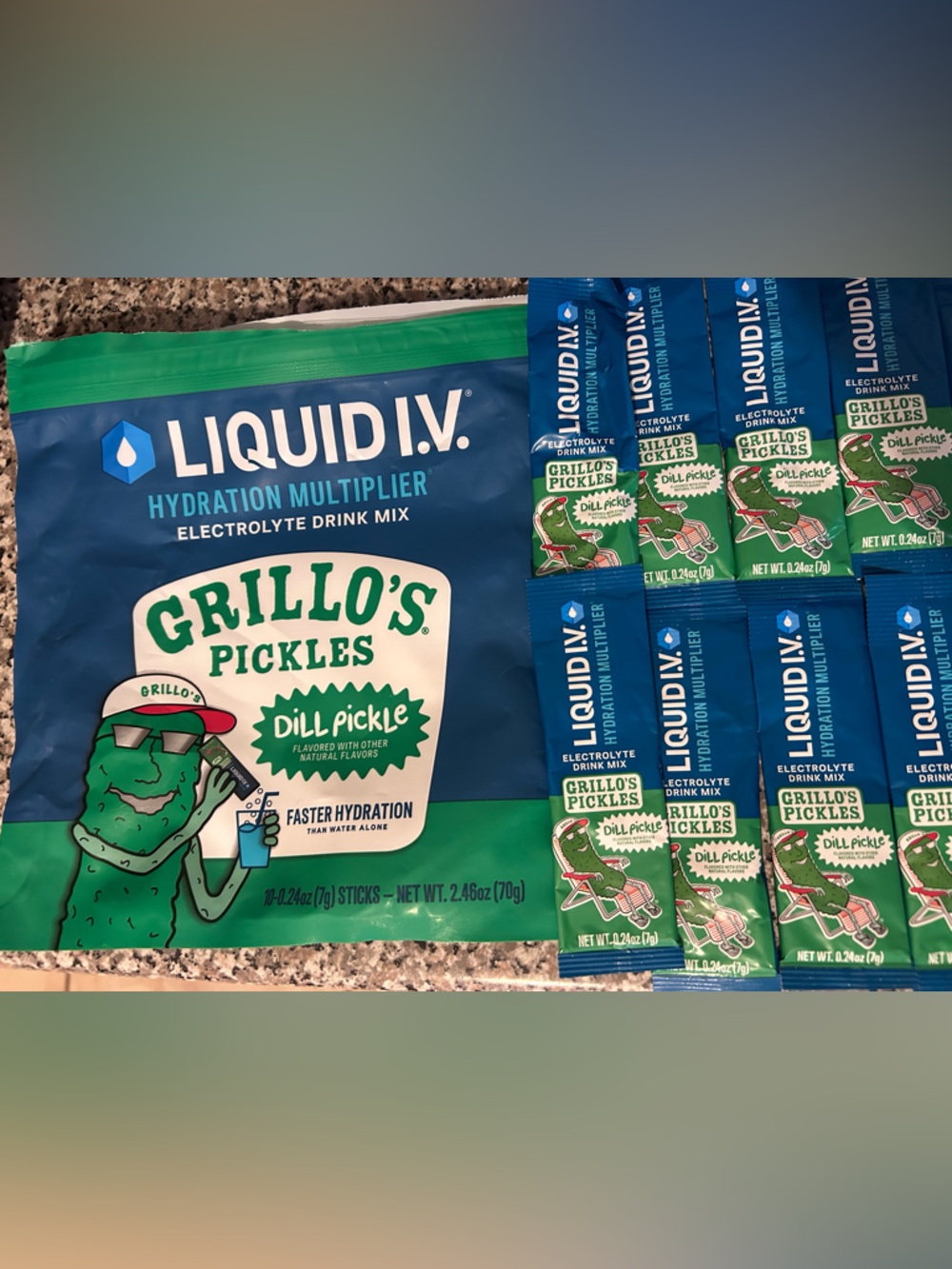 Grillo Pickles Liquid IV collab Pickle Flavor 16 Packets